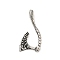 304 Stainless Steel Pendants, Manual Polishing, Axe, Antique Silver, 43x23x7.5mm, Hole: 7x4.5mm