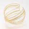 Brass Cuff Bangle, Real 18K Gold Plated, 1-3/4 inch(48mm)