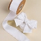 10 Yards Polyester Ruffled Ribbons, for Bowknot, Clothing Ornament, White, 1 inch(25mm)