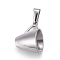Non-Tarnish 304 Stainless Steel Pendants, Cup, Stainless Steel Color, 27x17x16.5mm, Hole: 4.5x9.5mm