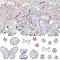 DIY Jewelry Making Finding Kit, Including Plastic Imitation Pearl Leaf & Butterfly Pendants, Plastic Round Beads, Resin Bowknot & Plastic Bear Cabochons, Mixed Color