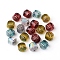 Electroplated Czech Glass Beads, Cathedral Beads, Retro Style, Faceted, Oval, Mixed Color, 10.5x10mm, Hole: 1mm, about 120pcs/bag