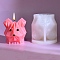 Origami Style DIY Silicone Candle Molds, for Scented Candle Making, Dog, 8.6x7.8x8.7cm