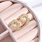 Rack Plating Brass Micro Pave Clear Cubic Zirconia Stud Earrings for Women, Cadmium Free & Lead Free, Long-Lasting Plated, Left and Right, Real 18K Gold Plated, 18x13.5mm