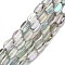 Electroplate Glass Beads Strands, Oval, Faceted, Light Grey, 6x3.5x2.5mm, Hole: 1mm, about 53~54pcs/strand, 11.73''~12.01''(29.8~30.5cm)