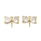Brass Micro Pave Cubic Zirconia Charms, Dragonfly, Real 18K Gold Plated, Clear, 10.5x13.5x4.5mm, Hole: 1.4mm