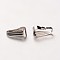 Brass Snap on Bails, Nickel Free, Platinum, 8.5x3.5mm, Hole: 2.5x7.5mm