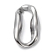Non-Tarnish 304 Stainless Steel Linking Rings, Irregular Oval Connector, Stainless Steel Color, 18.5x10x2mm, Inner Diameter: 14x4mm
