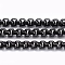 304 Stainless Steel Venetian Chains/Box Chains, Unwelded, with Spool, Electrophoresis Black, 1.5x1.5mm, about 32.8 Feet(10m)/roll