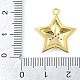 Подвески с крестом из настоящей 18-каратной позолоченной латуни с прозрачным фианитом и микро-паве KK-L219-06G-05-3