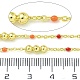 Цепочка из латунных эмалевых круглых бусин CHC-G022-07G-16-2