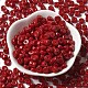 Непрозрачные цветные стеклянные бусины SEED-E001-P3x6mm-13-2