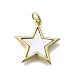 Кулоны из латуни в форме звезды KK-V010-12G-1