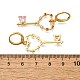 Серьги-кольца из латуни в форме сердца EJEW-Z086-18G-5