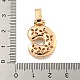 Латунные микропаве прозрачные подвески с фианитом KK-B099-01G-C-3