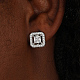 Серьги-клипсы из латуни со стразами SZ0570-2