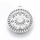 Латунные микропаве прозрачные подвески с фианитом KK-C006-10P-1