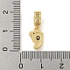 Латунные микропаве прозрачные подвески с фианитом KK-U007-02G-08-3