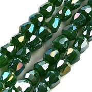 Стеклянные бусины с гальваническим покрытием  EGLA-D030-T4mm-B05