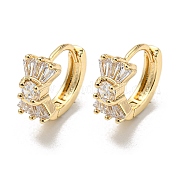 Серьги-кольца из латуни с прозрачными циркониями EJEW-B035-21KCG