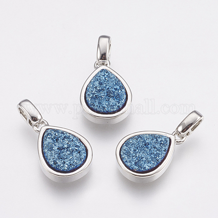 Естественно druzy агат подвески KK-G343-13B-P-1
