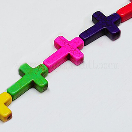 Синтетических нитей бирюзовые бусы TURQ-G112-12x16mm-11-1