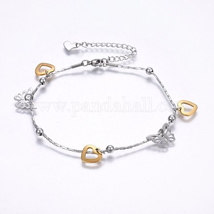 Браслеты с подвесками из нержавеющей стали 304 STAS-O099-03GP-1
