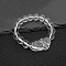 Pi Xiu Glass Beaded Stretch Bracelets for Women, Clear, Beads: 12mm and 36mm