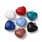 Brass Enamel Pendants, Heart, Rack Plating, Long-Lasting Plated, Cadmium Free & Lead Free, Mixed Color, 21.5x20.5x10.5mm, Hole: 1.5mm