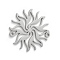 304 Stainless Steel Pendants, Hollow Out Sun Gear Charm, Stainless Steel Color, 24.5x24.5x1mm, Hole: 1.5mm