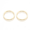 Brass Linking Rings, Nickel Free, Real 18K Gold Plated, 15x1.5mm, 12mm inner diameter