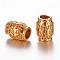304 Stainless Steel European Beads, Column, Golden, 12x9mm, Hole: 5mm