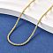 2MM Brass Link Chain Necklaces, Lead Free & Cadmium Free, Long-Lasting Plated, Rack Plating, Real 18K Gold Plated, 18.11 inch(46cm)