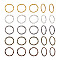 250Pcs 5 Colors Alloy Linking Rings, Round Ring Shapes, Mixed Color, 22x1.5mm, 50pcs/color
