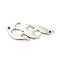 Tibetan Style Alloy Connector Charms, Cadmium Free & Lead Free, Auspicious Clouds, Antique Silver, 15x38x1.5mm, Hole: 1.2mm, about 333pcs/1000g