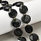 Natural Kambaba Jasper Beads Strands, Faceted Hexagonal Cut, Flat Round, with Seed Beads, 15x5.5mm, Hole: 1mm, about 22pcs/strand, 15.31''(38.9cm)