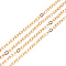 Brass Cable Chains, Soldered, Cadmium Free & Nickel Free & Lead Free, with Spool, Flat Oval, Light Gold, 2.6x2x0.3mm, Fit for 0.7x4mm Jump Rings, about 32.8 Feet(10m)/roll