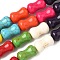 Dyed Synthetic Turquoise Beads Strands, Long Drum Shape, Mixed Color, 13.5x8mm, Hole: 0.7mm, about 29pcs/strand, 15.47''(39.3cm)
