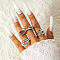 3Pcs Alloy Finger Rings Sets, Platinum, Inner Diameter: 16.4~17.6mm
