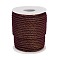 Nylon Threads, Milan Cords/Twisted Cords, Saddle Brown, 3mm, about 21.87 yards(20m)/roll