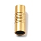 304 Stainless Steel Magnetic Clasps, Column, Ion Plating(IP), Real 18K Gold Plated, 21x8mm, Hole: 6mm