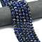 Natural Lapis Lazuli Beads Strands, Faceted, Rondelle, with Seed Beads, 8.5~10x5.5~6.5mm, Hole: 1mm, about 43~45pcs/strand, 15.35''(39cm)
