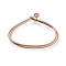Unisex Korean Waxed Polyester Cord Bracelets, Multi-strand Bracelets, with Brass Beads, Sandy Brown, 7-1/8 inch(18cm)