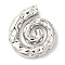 Rack Plating Brass Pendants, Cadmium Free & Lead Free, Long-Lasting Plated, Snail Shapes, Platinum, 29x27x5mm, Hole: 3x5mm