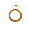Dyed Natural Quartz Crystal Round Braided Bead Bracelet, Om Mani Padme Hum Adjustable Bracelet, Chocolate