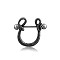 304 Stainless Steel Nipple Rings, Nipple Piercing Pin, Snake, Stainless Steel Color, 19mm, Pin: 1.6mm