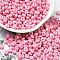 Baking Paint Luster Glass Seed Beads, Donut, Hot Pink, 4x2.5mm, Hole: 1mm, 275pcs/20g