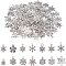 AHANDMAKER Alloy Snowflake Pendants, 168 Pcs 14 Types Christmas Snowflake Charms Mixed Tibetan Style Pendants for Jewelry Making and Crafting