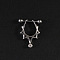 316L Surgical Stainless Steel Nipple Rings, Stainless Steel Color, Sun, Bar Length: 16mm, Pin: 1.6mm