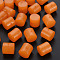 Imitation Jelly Acrylic Beads, Column, Dark Orange, 14.5x14.5mm, Hole: 1.8mm, about 200pcs/500g